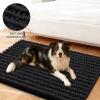 image:imageSmiry Dog Door Mat for Muddy Paws 30x20 Extra Soft Absorbent Chenille Doormat Trap Moisture and Dirt NonSlip Machine Washable Front Door Mat for Indoor Entrance Inside Floor Atlantic BlueBlack