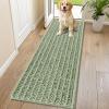 image:imageSmiry Dog Door Mat for Muddy Paws 30x20 Extra Soft Absorbent Chenille Doormat Trap Moisture and Dirt NonSlip Machine Washable Front Door Mat for Indoor Entrance Inside Floor Atlantic BlueSage Green