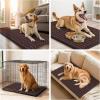 image:imageSmiry Dog Door Mat for Muddy Paws 30x20 Extra Soft Absorbent Chenille Doormat Trap Moisture and Dirt NonSlip Machine Washable Front Door Mat for Indoor Entrance Inside Floor Atlantic BlueBrown