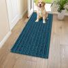 image:imageSmiry Dog Door Mat for Muddy Paws 30x20 Extra Soft Absorbent Chenille Doormat Trap Moisture and Dirt NonSlip Machine Washable Front Door Mat for Indoor Entrance Inside Floor Atlantic BlueAtlantic Blue
