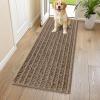 image:imageSmiry Dog Door Mat for Muddy Paws 30x20 Extra Soft Absorbent Chenille Doormat Trap Moisture and Dirt NonSlip Machine Washable Front Door Mat for Indoor Entrance Inside Floor Atlantic BlueCamel