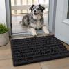 image:imageSmiry Dog Door Mat for Muddy Paws 30x20 Extra Soft Absorbent Chenille Doormat Trap Moisture and Dirt NonSlip Machine Washable Front Door Mat for Indoor Entrance Inside Floor Atlantic BlueBlack
