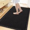 image:imageSmiry Waffle Bath Mat 30x20 Extra Soft Absorbent Bathroom Rugs Non Slip Machine Washable Quick Dry Bath Rugs for Bathroom Floor Tub Shower Home Decor Accessories BrownBlack