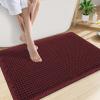 image:imageSmiry Waffle Bath Mat 30x20 Extra Soft Absorbent Bathroom Rugs Non Slip Machine Washable Quick Dry Bath Rugs for Bathroom Floor Tub Shower Home Decor Accessories BrownBurgundy