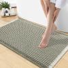 image:imageSmiry Waffle Bath Mat 30x20 Extra Soft Absorbent Bathroom Rugs Non Slip Machine Washable Quick Dry Bath Rugs for Bathroom Floor Tub Shower Home Decor Accessories BrownGreen  Cream
