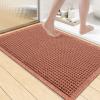 image:imageSmiry Waffle Bath Mat 30x20 Extra Soft Absorbent Bathroom Rugs Non Slip Machine Washable Quick Dry Bath Rugs for Bathroom Floor Tub Shower Home Decor Accessories BrownOrange