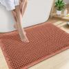 image:imageSmiry Waffle Bath Mat 30x20 Extra Soft Absorbent Bathroom Rugs Non Slip Machine Washable Quick Dry Bath Rugs for Bathroom Floor Tub Shower Home Decor Accessories BrownOrange
