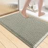 image:imageSmiry Waffle Bath Mat 30x20 Extra Soft Absorbent Bathroom Rugs Non Slip Machine Washable Quick Dry Bath Rugs for Bathroom Floor Tub Shower Home Decor Accessories BrownGreen  Cream
