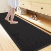 image:imageSmiry Waffle Bath Mat 30x20 Extra Soft Absorbent Bathroom Rugs Non Slip Machine Washable Quick Dry Bath Rugs for Bathroom Floor Tub Shower Home Decor Accessories BrownBlack