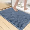 image:imageSmiry Waffle Bath Mat 30x20 Extra Soft Absorbent Bathroom Rugs Non Slip Machine Washable Quick Dry Bath Rugs for Bathroom Floor Tub Shower Home Decor Accessories BrownBlue