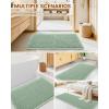 image:imageSmiry Waffle Bath Mat 30x20 Extra Soft Absorbent Bathroom Rugs Non Slip Machine Washable Quick Dry Bath Rugs for Bathroom Floor Tub Shower Home Decor Accessories BrownSage Green