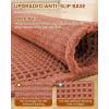 image:imageSmiry Waffle Bath Mat 30x20 Extra Soft Absorbent Bathroom Rugs Non Slip Machine Washable Quick Dry Bath Rugs for Bathroom Floor Tub Shower Home Decor Accessories BrownOrange