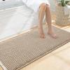 image:imageSmiry Waffle Bath Mat 30x20 Extra Soft Absorbent Bathroom Rugs Non Slip Machine Washable Quick Dry Bath Rugs for Bathroom Floor Tub Shower Home Decor Accessories BrownBrown  Cream