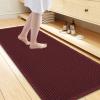 image:imageSmiry Waffle Bath Mat 30x20 Extra Soft Absorbent Bathroom Rugs Non Slip Machine Washable Quick Dry Bath Rugs for Bathroom Floor Tub Shower Home Decor Accessories BrownBurgundy