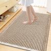 image:imageSmiry Waffle Bath Mat 30x20 Extra Soft Absorbent Bathroom Rugs Non Slip Machine Washable Quick Dry Bath Rugs for Bathroom Floor Tub Shower Home Decor Accessories BrownBrown  Cream