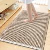 image:imageSmiry Waffle Bath Mat 30x20 Extra Soft Absorbent Bathroom Rugs Non Slip Machine Washable Quick Dry Bath Rugs for Bathroom Floor Tub Shower Home Decor Accessories BrownBrown  Cream