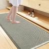 image:imageSmiry Waffle Bath Mat 30x20 Extra Soft Absorbent Bathroom Rugs Non Slip Machine Washable Quick Dry Bath Rugs for Bathroom Floor Tub Shower Home Decor Accessories BrownGreen  Cream