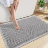 image:imageSmiry Waffle Bath Mat 30x20 Extra Soft Absorbent Bathroom Rugs Non Slip Machine Washable Quick Dry Bath Rugs for Bathroom Floor Tub Shower Home Decor Accessories BrownLight Grey