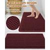 image:imageSmiry Waffle Bath Mat 30x20 Extra Soft Absorbent Bathroom Rugs Non Slip Machine Washable Quick Dry Bath Rugs for Bathroom Floor Tub Shower Home Decor Accessories BrownBurgundy