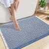 image:imageSmiry Waffle Bath Mat 30x20 Extra Soft Absorbent Bathroom Rugs Non Slip Machine Washable Quick Dry Bath Rugs for Bathroom Floor Tub Shower Home Decor Accessories BrownBlue  Cream