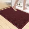 image:imageSmiry Waffle Bath Mat 30x20 Extra Soft Absorbent Bathroom Rugs Non Slip Machine Washable Quick Dry Bath Rugs for Bathroom Floor Tub Shower Home Decor Accessories BrownBurgundy