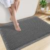 image:imageSmiry Waffle Bath Mat 30x20 Extra Soft Absorbent Bathroom Rugs Non Slip Machine Washable Quick Dry Bath Rugs for Bathroom Floor Tub Shower Home Decor Accessories BrownDark Grey