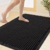 image:imageSmiry Waffle Bath Mat 30x20 Extra Soft Absorbent Bathroom Rugs Non Slip Machine Washable Quick Dry Bath Rugs for Bathroom Floor Tub Shower Home Decor Accessories BrownBlack
