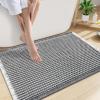 image:imageSmiry Waffle Bath Mat 30x20 Extra Soft Absorbent Bathroom Rugs Non Slip Machine Washable Quick Dry Bath Rugs for Bathroom Floor Tub Shower Home Decor Accessories BrownDarkgrey  Cream