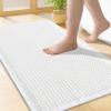 image:imageSmiry Waffle Bath Mat 30x20 Extra Soft Absorbent Bathroom Rugs Non Slip Machine Washable Quick Dry Bath Rugs for Bathroom Floor Tub Shower Home Decor Accessories BrownWhite
