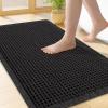 image:imageSmiry Waffle Bath Mat 30x20 Extra Soft Absorbent Bathroom Rugs Non Slip Machine Washable Quick Dry Bath Rugs for Bathroom Floor Tub Shower Home Decor Accessories BrownBlack