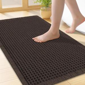 image:imageSmiry Waffle Bath Mat 30x20 Extra Soft Absorbent Bathroom Rugs Non Slip Machine Washable Quick Dry Bath Rugs for Bathroom Floor Tub Shower Home Decor Accessories BrownChocolate