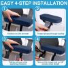 image:imageSmiry Ergonomic Office Chair Armrest Pads Memory Foam Arm Rest Covers NonSlip Armrest Cushion with Adjustable Buckles and Straps Elbow Relief for Desk Gaming amp Wheelchair Pink Set of 2Navy