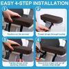 image:imageSmiry Ergonomic Office Chair Armrest Pads Memory Foam Arm Rest Covers NonSlip Armrest Cushion with Adjustable Buckles and Straps Elbow Relief for Desk Gaming amp Wheelchair Pink Set of 2Chocolate