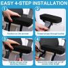 image:imageSmiry Ergonomic Office Chair Armrest Pads Memory Foam Arm Rest Covers NonSlip Armrest Cushion with Adjustable Buckles and Straps Elbow Relief for Desk Gaming amp Wheelchair Pink Set of 2Black