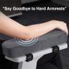 image:imageSmiry Ergonomic Office Chair Armrest Pads Memory Foam Arm Rest Covers NonSlip Armrest Cushion with Adjustable Buckles and Straps Elbow Relief for Desk Gaming amp Wheelchair Pink Set of 2Dark Grey
