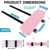 image:imageSmiry Ergonomic Office Chair Armrest Pads Memory Foam Arm Rest Covers NonSlip Armrest Cushion with Adjustable Buckles and Straps Elbow Relief for Desk Gaming amp Wheelchair Pink Set of 2Pink