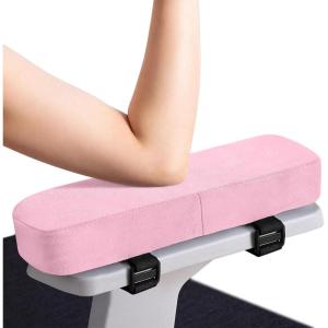 image:imageSmiry Ergonomic Office Chair Armrest Pads Memory Foam Arm Rest Covers NonSlip Armrest Cushion with Adjustable Buckles and Straps Elbow Relief for Desk Gaming amp Wheelchair Pink Set of 2Pink