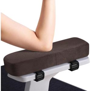 image:imageSmiry Ergonomic Office Chair Armrest Pads Memory Foam Arm Rest Covers NonSlip Armrest Cushion with Adjustable Buckles and Straps Elbow Relief for Desk Gaming amp Wheelchair Pink Set of 2Chocolate