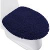 image:imageSmiry Bathroom Rugs 24x16 and Toilet Lid Cover 175x15 Soft and Absorbent Bath Mat Machine Washable NonSlip Plush Carpet Runner for Tub Shower and Floor Home DecorNavy Blue