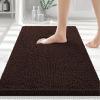 image:imageSmiry Bathroom Rugs 24x16 and Toilet Lid Cover 175x15 Soft and Absorbent Bath Mat Machine Washable NonSlip Plush Carpet Runner for Tub Shower and Floor Home DecorBrown