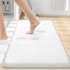 image:imageSmiry Bathroom Rugs 24x16 and Toilet Lid Cover 175x15 Soft and Absorbent Shaggy Bath Mat Machine Washable NonSlip Plush Carpet Runner for Tub Shower and Floor Home DecorWhite
