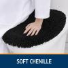 image:imageSmiry Bathroom Rugs 24x16 and Toilet Lid Cover 175x15 Soft and Absorbent Shaggy Bath Mat Machine Washable NonSlip Plush Carpet Runner for Tub Shower and Floor Home DecorBlack