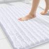 image:imageSmiry Bathroom Rugs 30x20 and Toilet Lid Cover 175x15 Soft and Absorbent Bath Mat Machine Washable NonSlip Plush Carpet Runner for Tub Shower and Floor Home DecorWhite