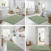 image:imageSmiry Bathroom Rugs Mat Set 2 Piece 30X20UShaped 24x20 Extra Soft Absorbent Non Slip Rubber Backing Machine Washable Quick Dry Chenille Bath Rug Set for Tub Shower and FloorSage Green
