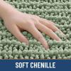 image:imageSmiry Bathroom Rugs Mat Set 2 Piece 36X24UShaped 24x20 Extra Soft Absorbent Non Slip Rubber Backing Machine Washable Quick Dry Chenille Bath Rug Set for Tub Shower and FloorSage Green