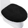 image:imageSmiry Bathroom Rugs UShaped 24x24 and Toilet Lid Cover 175x15 Soft and Absorbent Shaggy Bath Mat Machine Washable NonSlip Plush Carpet Runner for Tub Shower and Floor Home DecorBlack
