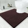 image:imageSmiry Bathroom Rugs UShaped 24x24 and Toilet Lid Cover 175x15 Soft and Absorbent Shaggy Bath Mat Machine Washable NonSlip Plush Carpet Runner for Tub Shower and Floor Home DecorBrown