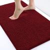 image:imageSmiry Bathroom Rugs and Mats Set of 3 Non Slip Absorbent Shaggy Bath Rug for Tub Shower and Bath Room 24x 1624x 1630 x 20 Burgundy