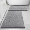 image:imageSmiry Bathroom Rugs and Mats Set of 3 Non Slip Absorbent Shaggy Bath Rug for Tub Shower and Bath Room 24x 1630 x 2036x24 Grey