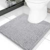 image:imageSmiry Chenille Bathroom Rugs 30x20 and UShaped Toilet Bath Rugs 20x2024x20 Extra Soft and Absorbent Shaggy Bath Mat Machine Washable NonSlip Plush Carpet Grey